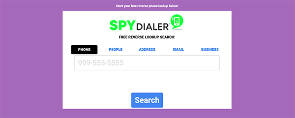 Spy Dialer Reverse Phone Lookup